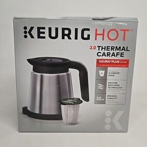 Keurig Hot Carafe Isolante 2.0 32oz Plus Series Stainless Steel Coffee pot. NEW